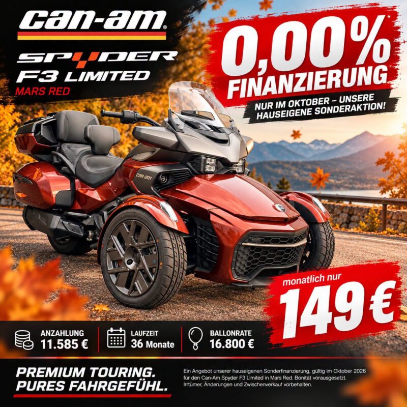 Aktion Spyder F3 ltd. Oktober 2026